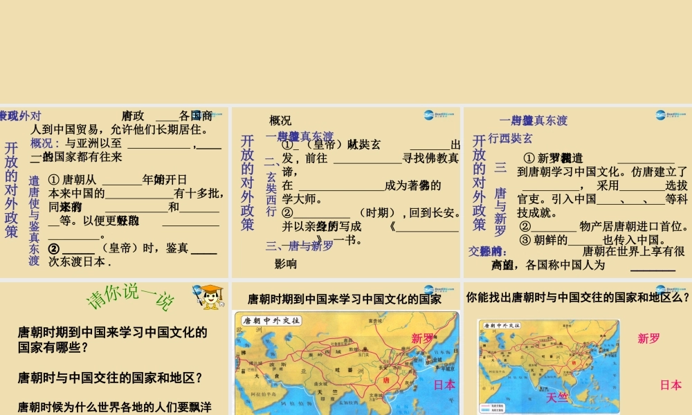 中学七年级历史下册 6 对外友好交往课件 新人教版 课件