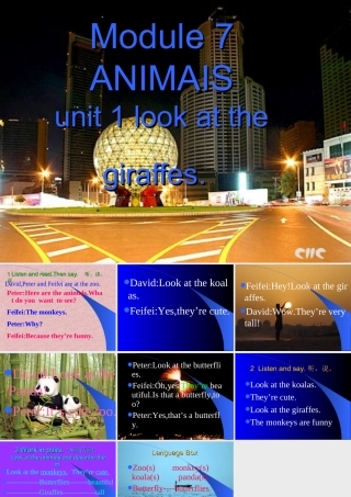 七年级英语Unit1 Look at the giraffes课件 外研版 课件