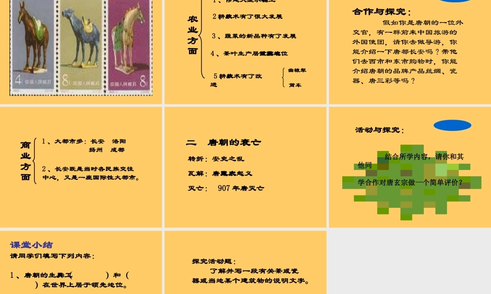 开元盛世 七年级历史第一单元 繁荣与开放的社会 全套课件