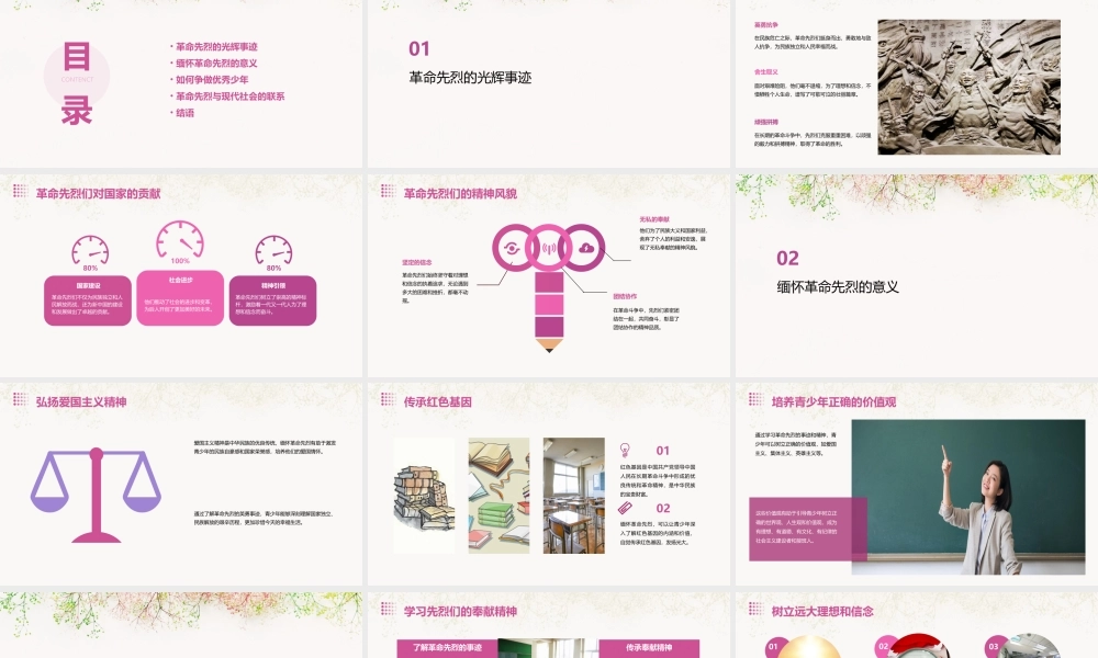 缅怀革命先烈-争做优秀少年课件