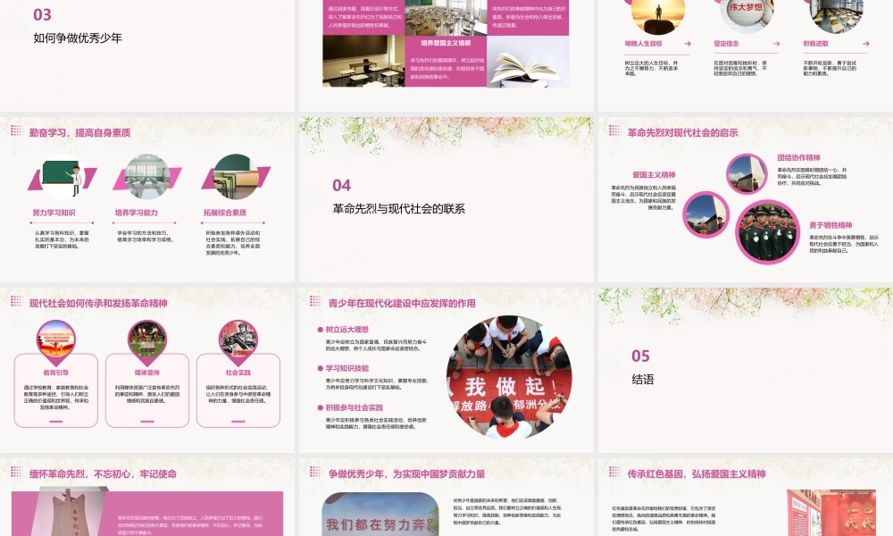 缅怀革命先烈-争做优秀少年课件