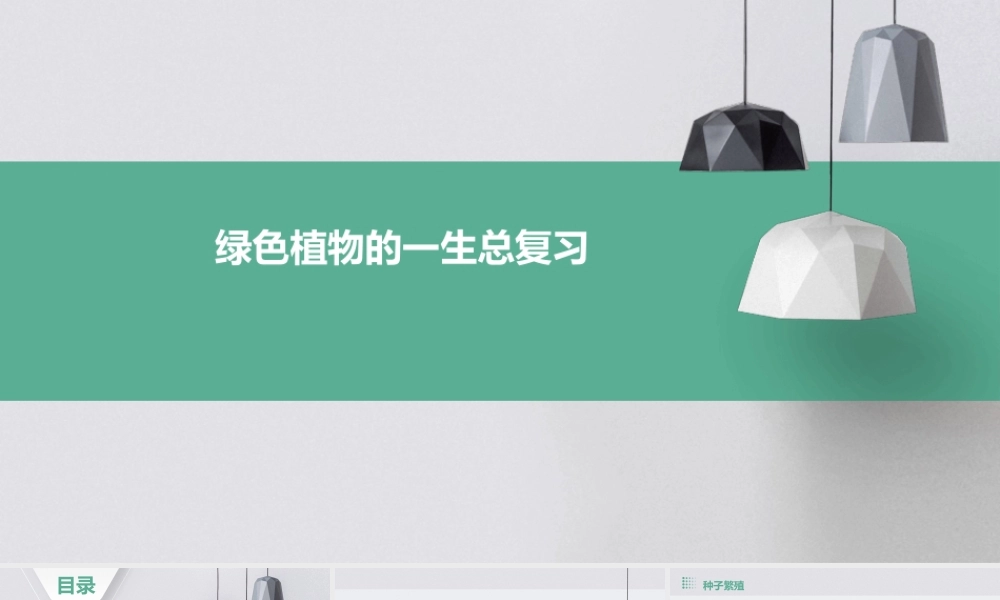 绿色植物的一生总复习吐血制作课件