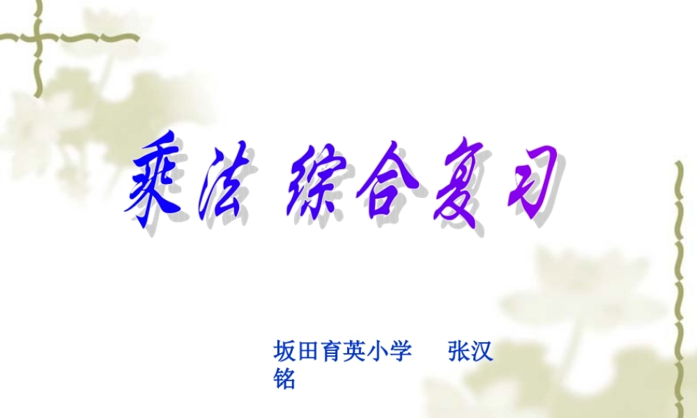 乘法运算定律复习