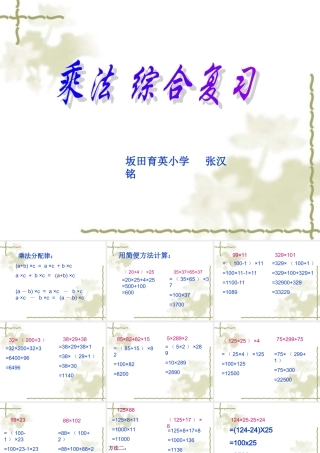 乘法运算定律复习