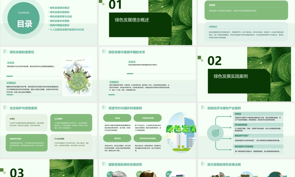 绿色发展美丽中国课件