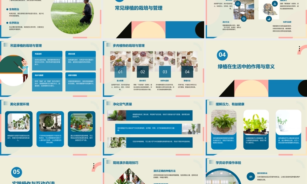 绿植栽培兴趣班讲座课件