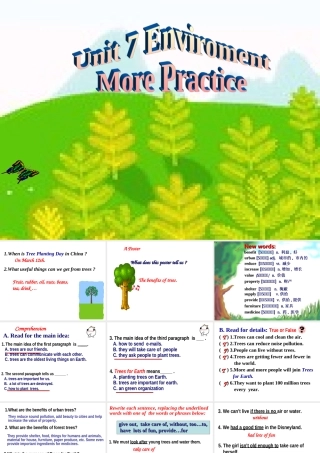 八年级英语上：Unit 7 Enviroment More Practice课件上海牛津版 课件