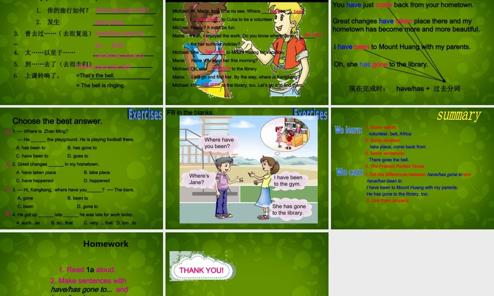 九年级英语上册 Unit 1 Topic 1 Our country has developed rapidly Section A课件 (新版)仁爱版 课件