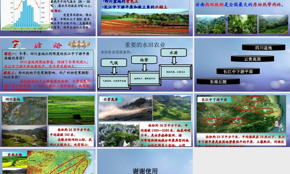 八年级地理下册 第七章 第一节 自然特征与农业课件 (新版)新人教版 课件