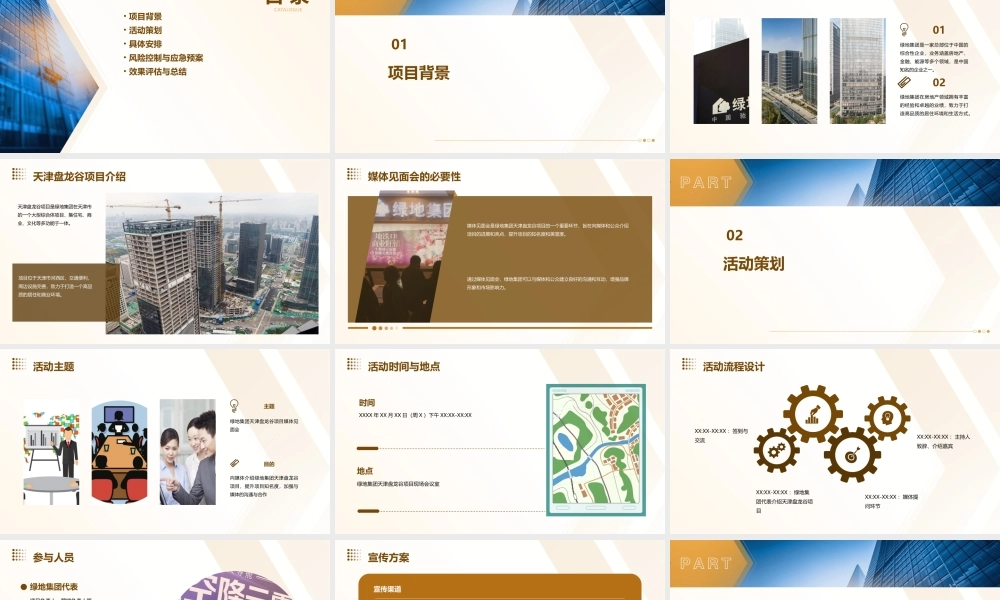 绿地集团天津盘龙谷项目媒体见面会活动方案5P课件
