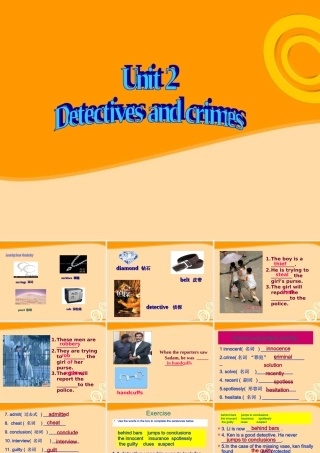 八年级英语上册 Unit 2 Detectives and crimes Learning focus课件 牛津广州版 课件