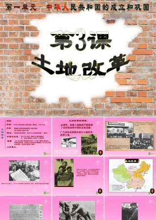 八年级历史下册 土地改革课件 人教新课标版 课件
