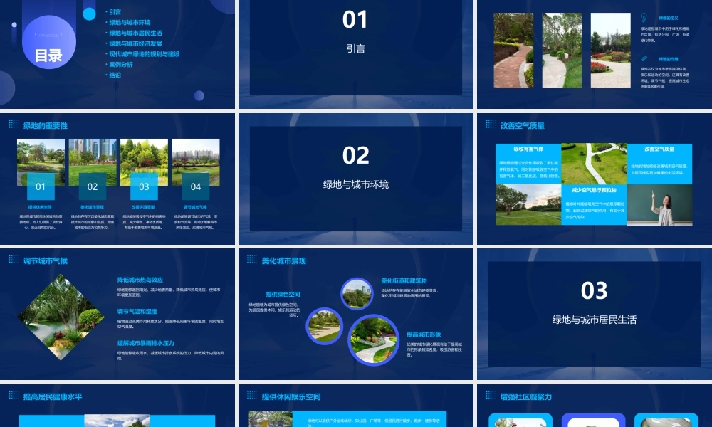 绿地在现代城市的作用课件