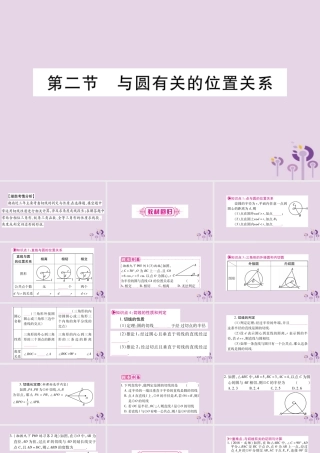 中考数学复习 第一轮 考点系统复习 第6章 圆 第2节 与圆有关的位置关系导学课件