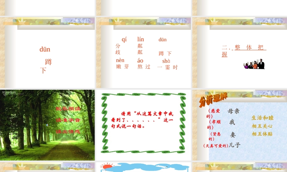 七年级语文散步课件1 新课标 人教版 课件