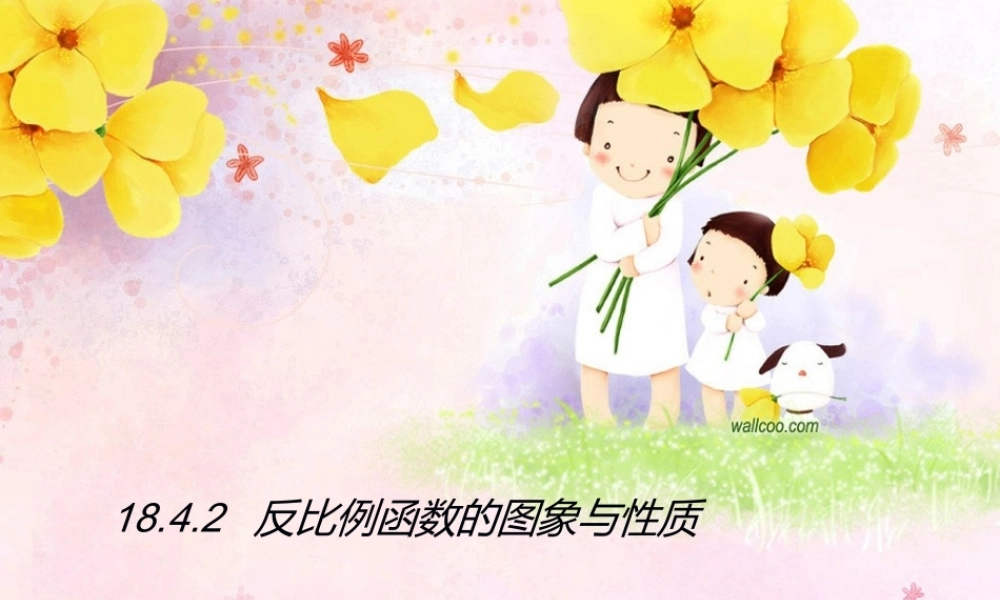 八年级数学下册 4.2(反比例函数的图象与性质)课件 华东师大版 课件