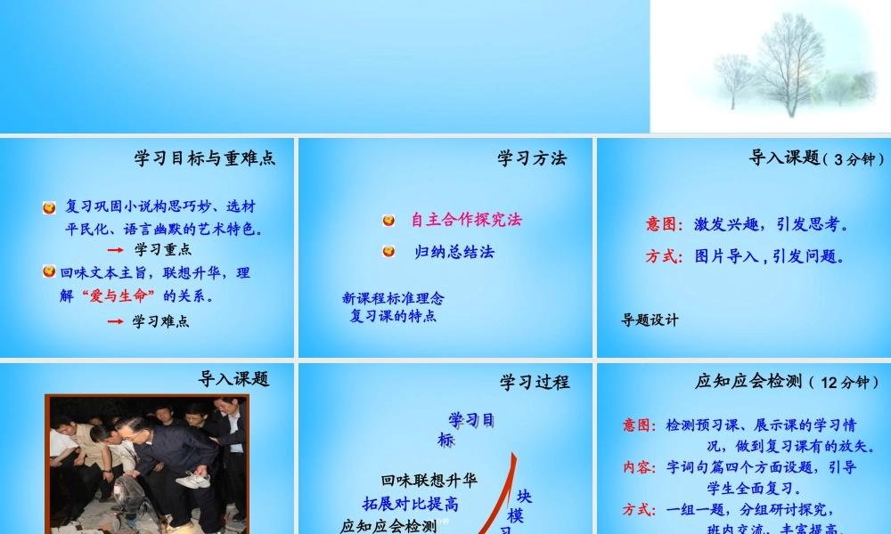 七年级语文上册 第五单元 第10课(最后一片叶子)课件 北师大版 课件