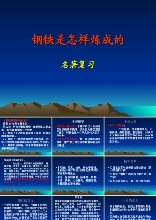 《钢铁是怎样炼成的》课件