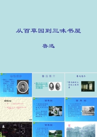 七年级语文上册 从百草园到三味书屋课件 人教新课标版 课件