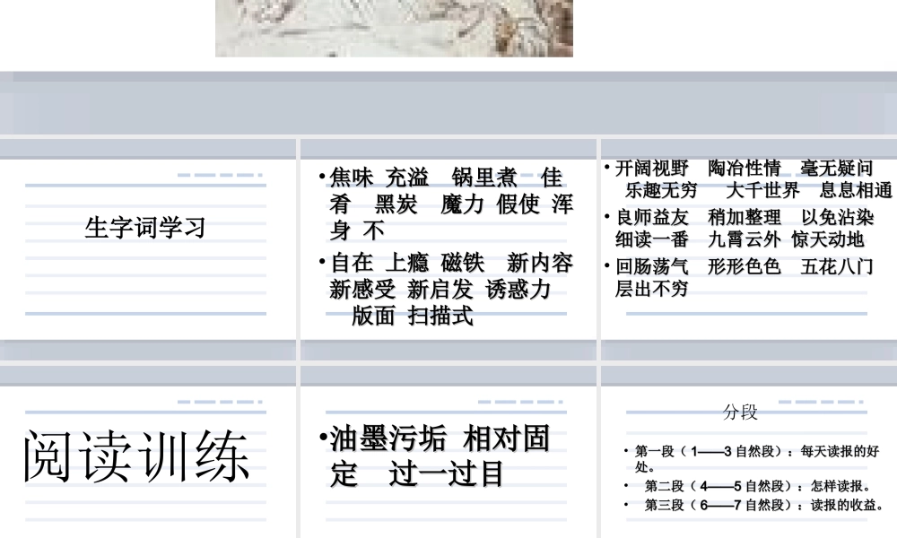 《养成读报的好习贯》课件