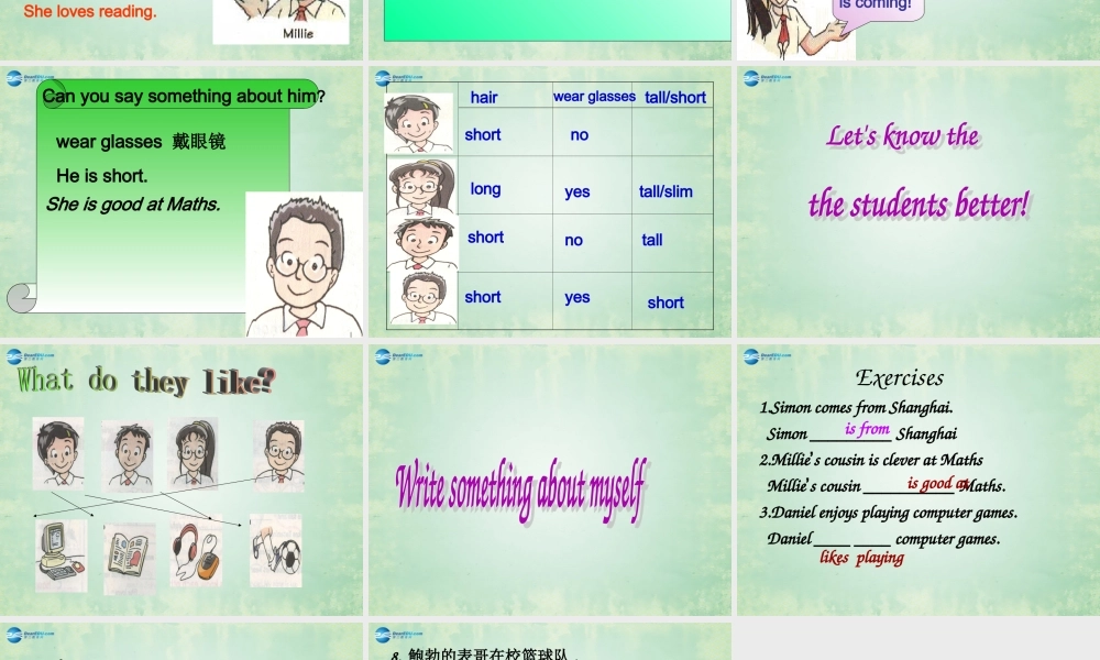 中学七年级英语上册 Unit 1 This is me Reading 1课件 (新版)牛津版 课件