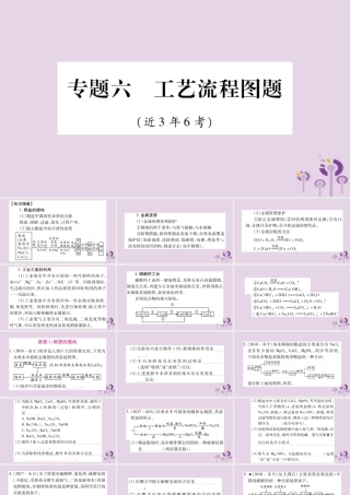 中考化学复习 第二部分 重难题型专题突破 专题六 工艺流程图题(精讲)课件