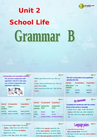 八年级英语上册 Unit 2 School Life Grammar B课件 牛津版 课件