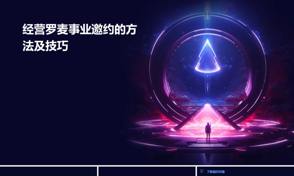 经营罗麦事业邀约的方法及技巧课件