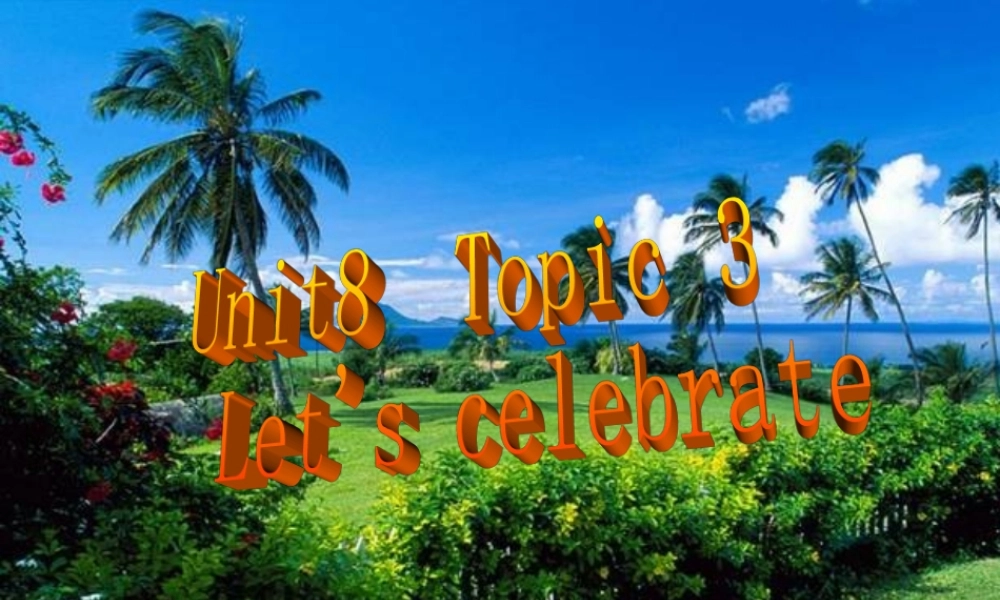 七年级英语下册：Unit 8 Topic 3 Let`s celebrate Section A课件仁爱版 课件