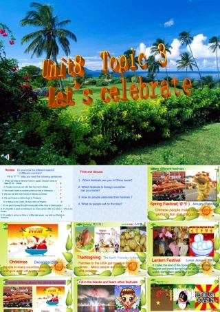 七年级英语下册：Unit 8 Topic 3 Let`s celebrate Section A课件仁爱版 课件
