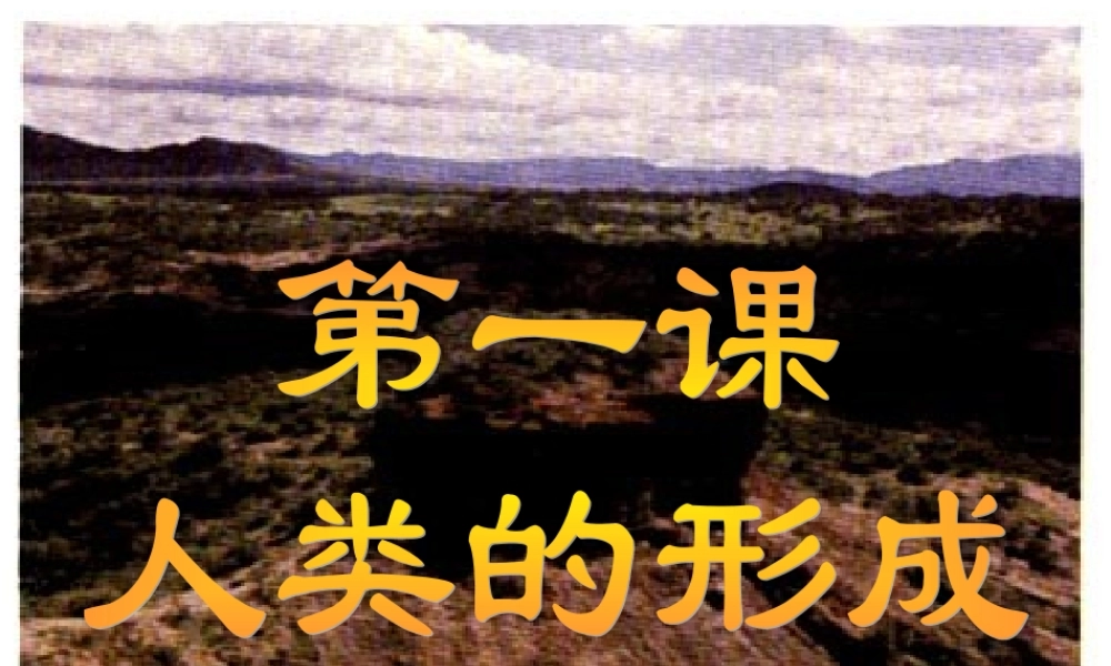 第1课　人类的形成2