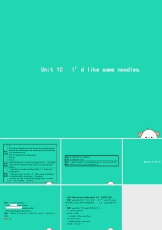 春七年级英语下册 Unit 10 I d like some noodles(第1课时)Section A(1a 1c)课件 (新版)人教新目标版 课件