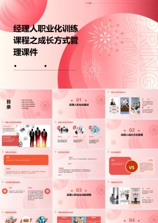 经理人职业化训练课程之成长方式管理课件