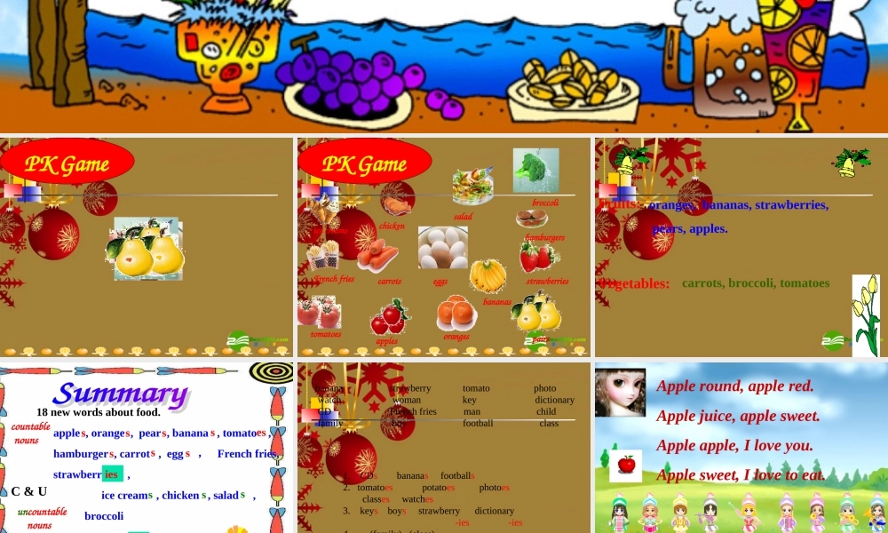 七年级英语上册 unit6 Do you like bananans period two课件 人教新目标版 课件