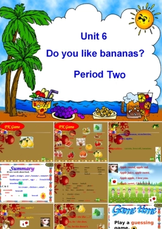 七年级英语上册 unit6 Do you like bananans period two课件 人教新目标版 课件