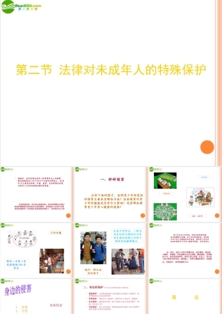 八年级政治下册 五单元第二节(法律对未成年人的特殊保护)课件 湘师版 课件
