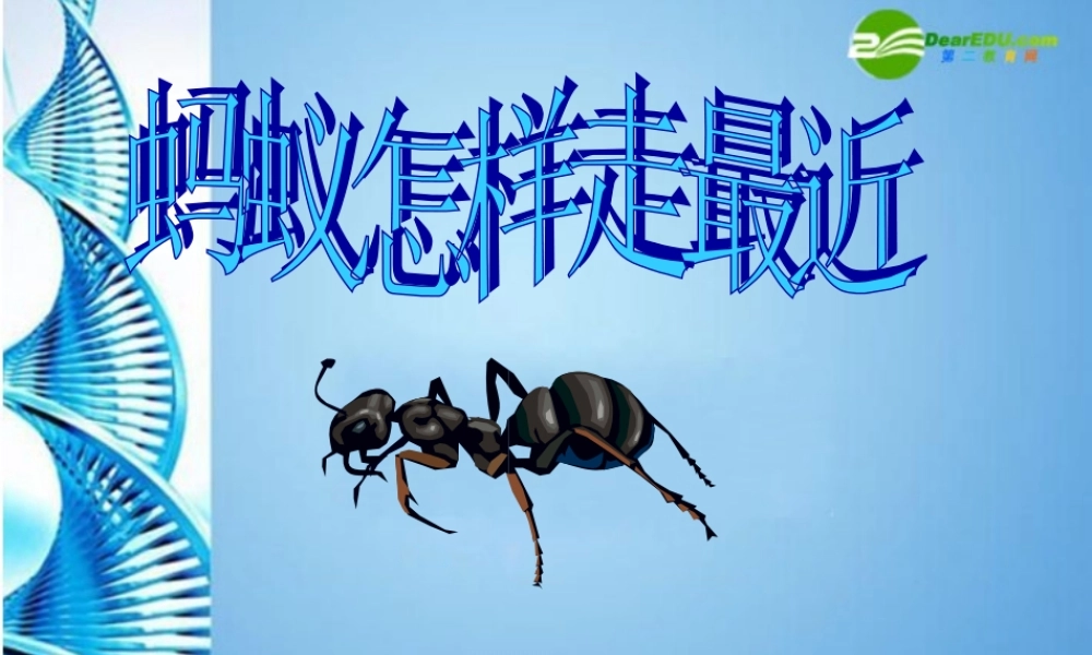 八年级数学上册 3.蚂蚁怎样走最近课件 北师大版 课件