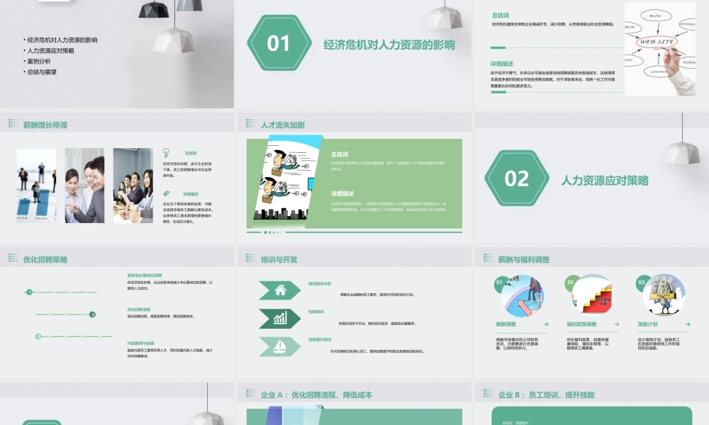 经济危机下的人力资源应对策略课件