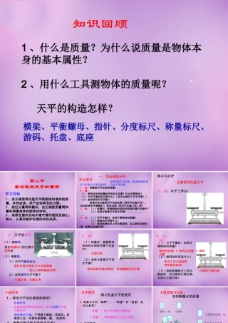 八年级物理全册 5.2 学习使用天平和量筒课件 (新版)沪科版 课件