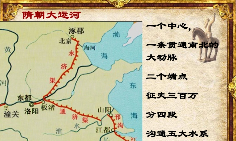 京杭大运河 七年级历史下册 第一单元 隋唐时期：繁荣与开放的时代第1课 隋朝的统一与灭亡备课素材 新人教版