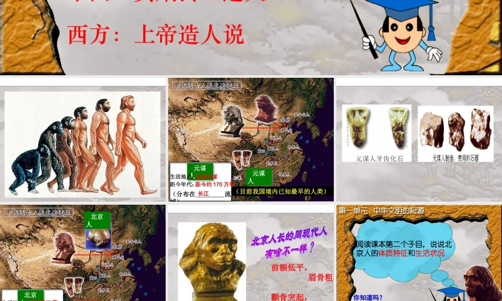 第１课　中华大地远古人类