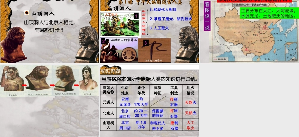 第１课　中华大地远古人类