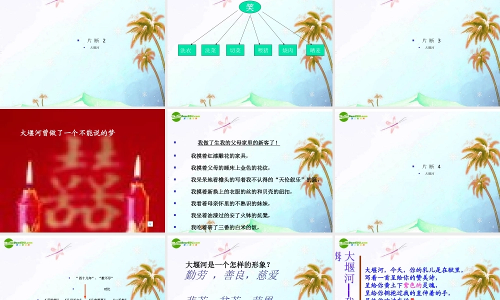 八年级语文下册 第二单元第5课 (大堰河—我的保姆)课件 语文版 课件