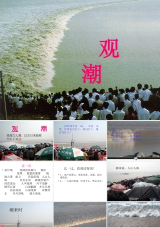 七年级语文观潮 人教版 课件
