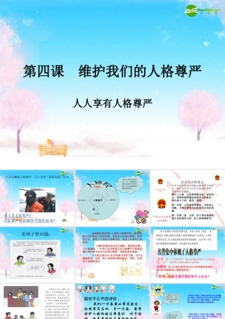 八年级政治下册 维护我们的人格尊严 人人享有人格尊严课件 人教新课标版 课件