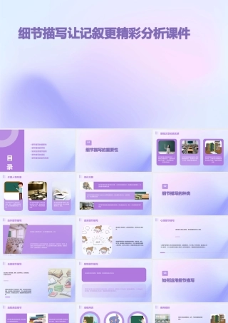 细节描写让记叙更精彩分析课件