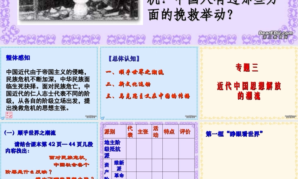 专题三1 高二历史专题三 近代中国思想解放潮流课件[整理三套]人民版 高二历史专题三 近代中国思想解放潮流课件[整理三套]人民版