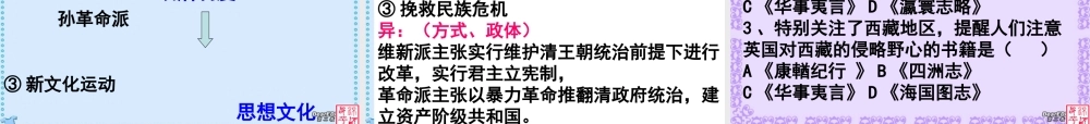 专题三1 高二历史专题三 近代中国思想解放潮流课件[整理三套]人民版 高二历史专题三 近代中国思想解放潮流课件[整理三套]人民版
