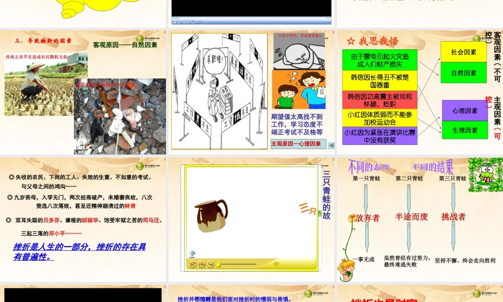 九年级政治全册 第一课第三框人生难免有挫折课件 苏教版 教案-2