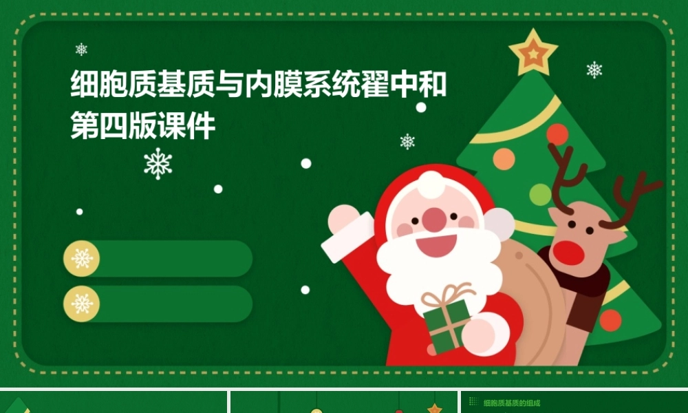 细胞质基质与内膜系统翟中和第四版课件